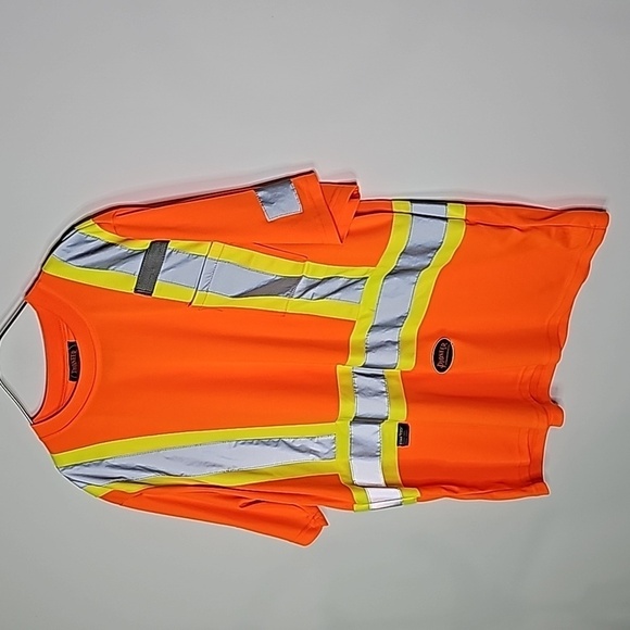 Pioneer XL orange reflective class 2 level 2 traffic short sleeve shirt - Picture 2 of 6